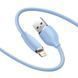 Кабель Baseus Jelly Liquid Silica Gel Fast Charging Data Cable USB to iP 2.4A 2m Blue CAGD000103 фото 4