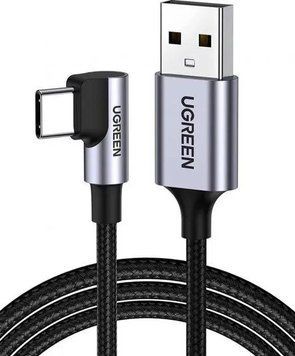 Кабель UGREEN US284 Angled USB-C Male To USB2.0 A Male 3A Data Cable(90&deg;Angle) 0,,5m UGR-50940 фото