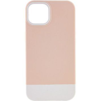 Чехол TPU+PC Bichromatic для Apple iPhone 13 (6.1") Grey-beige / White 555-03999 фото