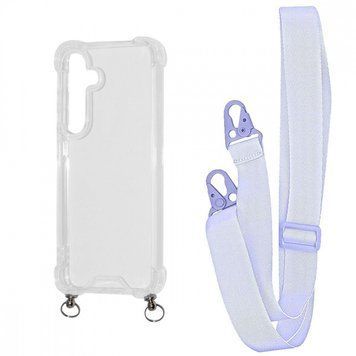 Чехол WAVE Clear Case With Strap для Samsung Galaxy A35 Light Purple 208-05166 фото