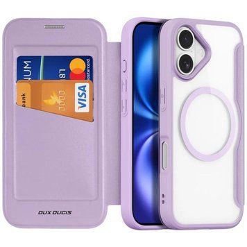 Чохол-книжка Dux Ducis Skin X Pro with MagSafe для Apple iPhone 17 (6.3") Purple Pink 777-08180 фото