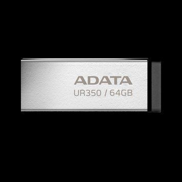 Флеш-накопитель ADATA USB 3.2 UR 350 64Gb Silver/Black UR350-64G-RSR/BK фото