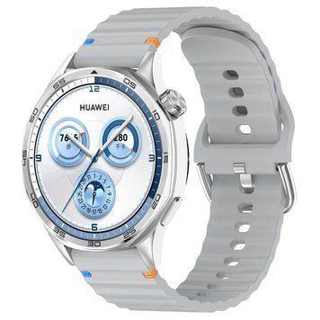 Силіконовий ремінець Wavy для Smart Watch 20mm Light Gray 212-01681 фото