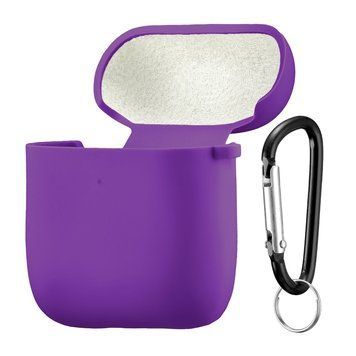 Силиконовый чехол 2,5mm с микрофиброй для AirPods 1/2 Purple 203-00154 фото