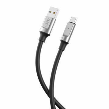 Кабель XO Liquid Silicone USB to Type-C 6A 1м чорний XO-NB251B-Black фото