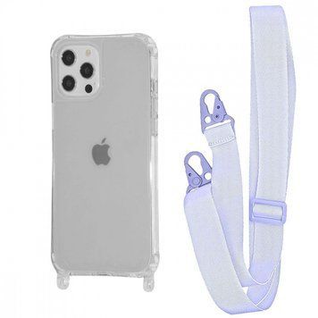 Чохол WAVE Clear Case With Strap для Iphone 12/12 Pro Light Purple 208-05216 фото