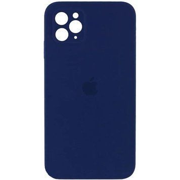 Силиконовый чехол с квадратными бортиками для iPhone 11 Pro Max Midnt Blue 208-00897 фото
