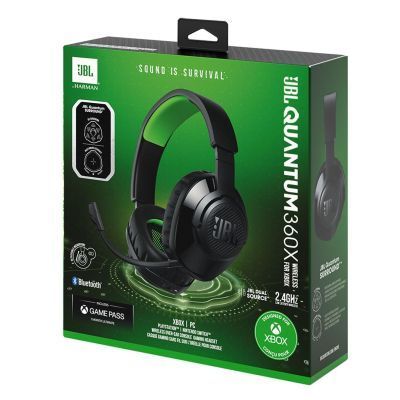 Навушники JBL Quantum 360X Wireless for Xbox Black (JBLQ360XWLBLKGRN) JBLQ360XWLBLKGRN фото