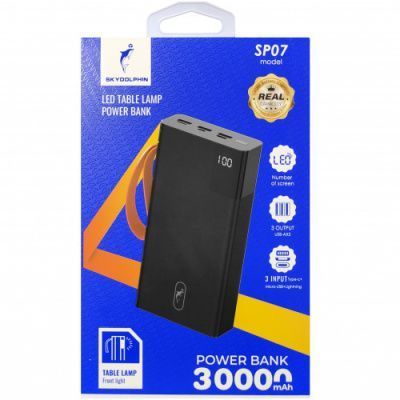 Портативний акумулятор Power Bank SkyDolphin SP07 30000 mAh Чорний 216-00108 фото