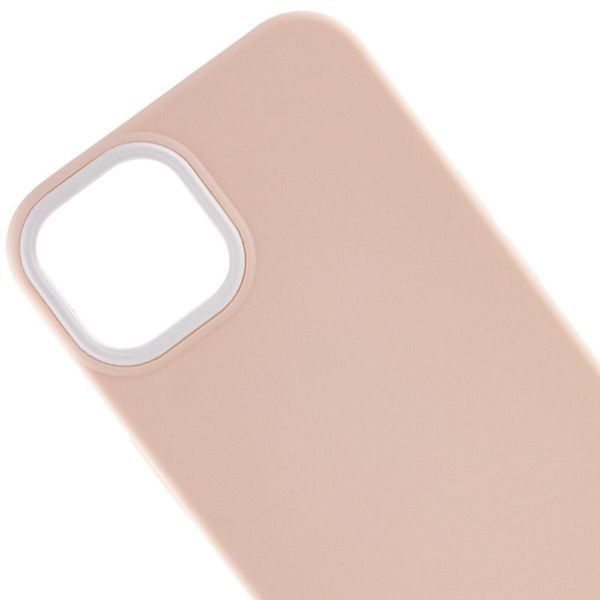 Чохол TPU+PC Bichromatic для Apple iPhone 13 (6.1") Grey-beige / White 555-03999 фото