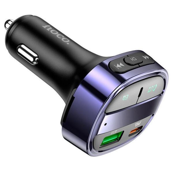 АЗУ с FM-модулятором HOCO E70 PD30W+QC3.0 car BT FM transmitter Magic Night 6931474765246 фото
