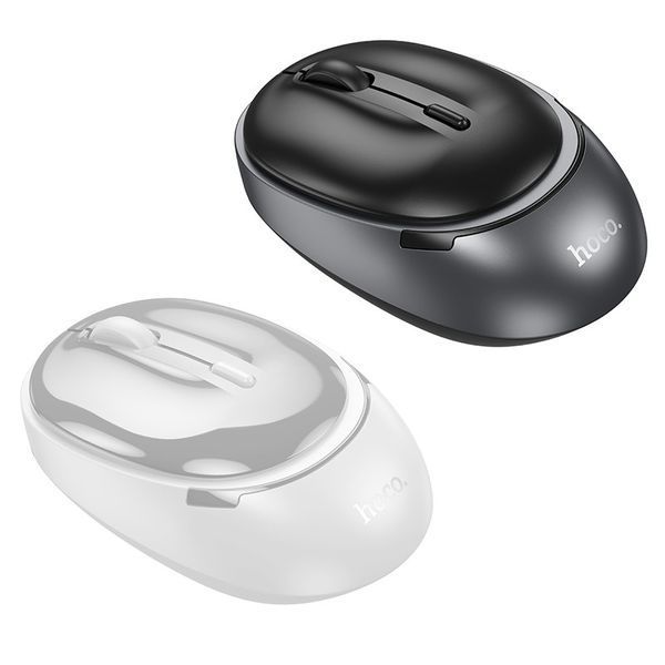 Манипулятор мышь HOCO GM34 Nuevo dual-mode business wireless mouse Black Metal Gray 6942007632782 фото