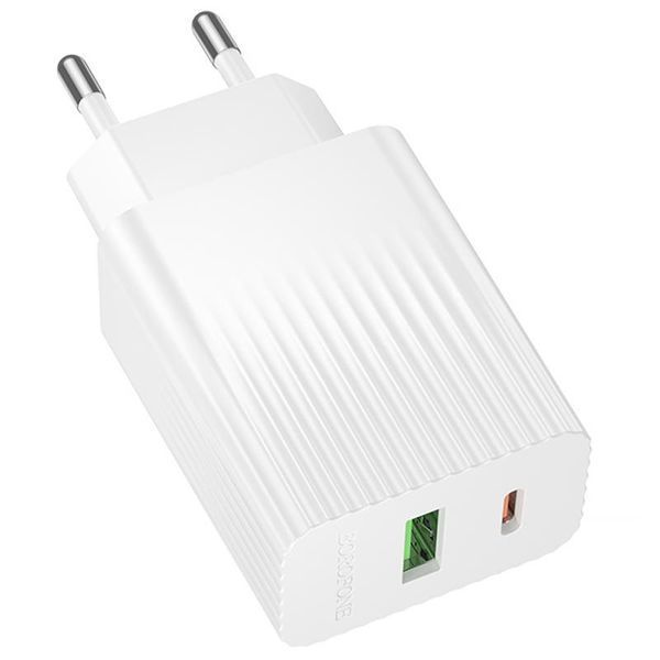 СЗУ Borofone BAS76A Source PD30W+QC3.0 (1USB-A/1C) White ILSO-00000081966-2 фото