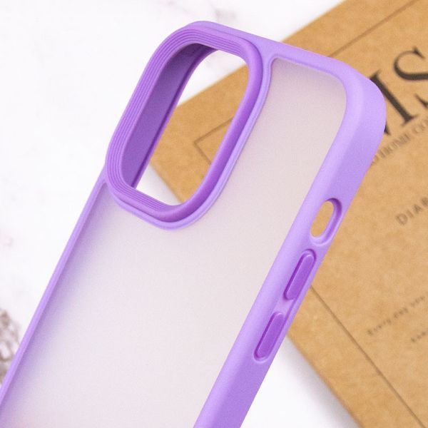 TPU+PC чохол Metal Buttons для Apple iPhone 13 Pro Max (6.7") Бузковий 777-08325 фото