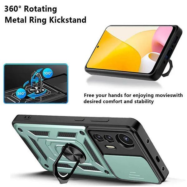 Ударостійкий чохол Camshield Serge Ring для Xiaomi Redmi Note 12S Green 777-04469 фото