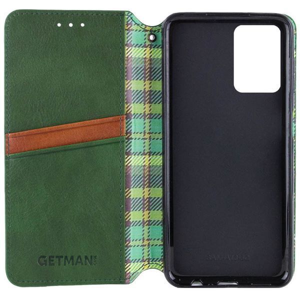 Шкіряний чохол-книжка GETMAN Cubic для Xiaomi Redmi 13 4G / Poco M6 4G Зелений 555-01668 фото