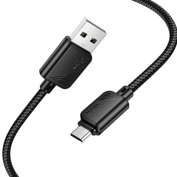 Дата кабель Hoco X113 Beneficio USB to MicroUSB (1m) Black ILSO-00000077105-3 фото