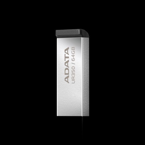 Флеш-накопичувач ADATA USB 3.2 UR 350 64Gb Silver/Black UR350-64G-RSR/BK фото