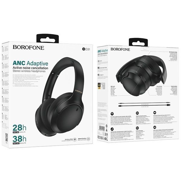 Беспроводные наушники BOROFONE BO31 Prestige active noise Reduction BT headphones Black 656-01594 фото