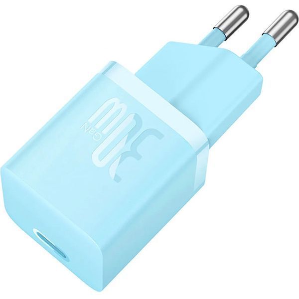 СЗУ Baseus GaN5 Fast Charger mini PD30W (1USB-C) + кабель Type-C to Type-C (P10110902) Galaxy Blue ILSO-00000076503-2 фото