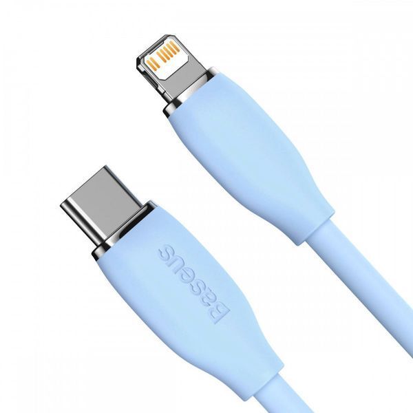 Кабель Baseus Jelly Liquid Silica Gel Fast Charging Data Cable Type-C to iP 20W 2m Blue CAGD020103 фото