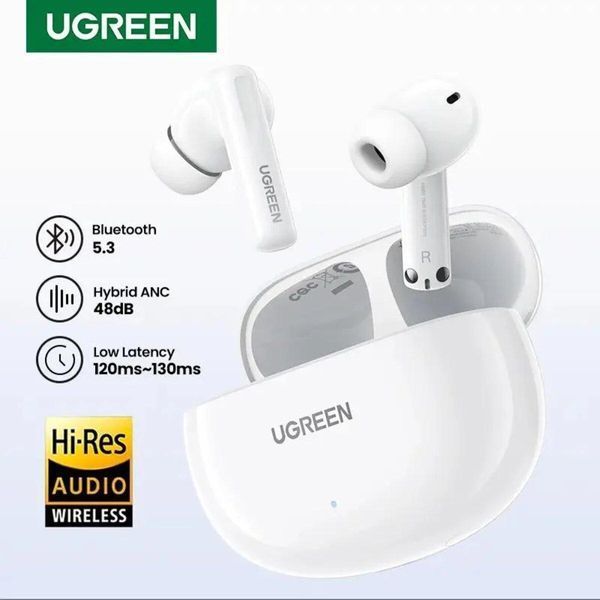 Беспроводные наушники UGREEN WS200 HiTune T6 Hybrid Active Noise-Cancelling Earbuds(UGR-15158) 656-00828 фото