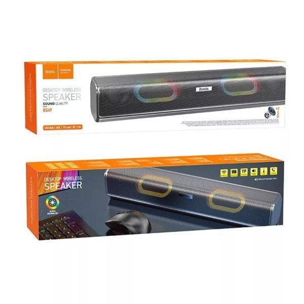 Портативна колонка HOCO BS49 Dazzling sound desktop wireless speaker Metal Gray 656-00755 фото