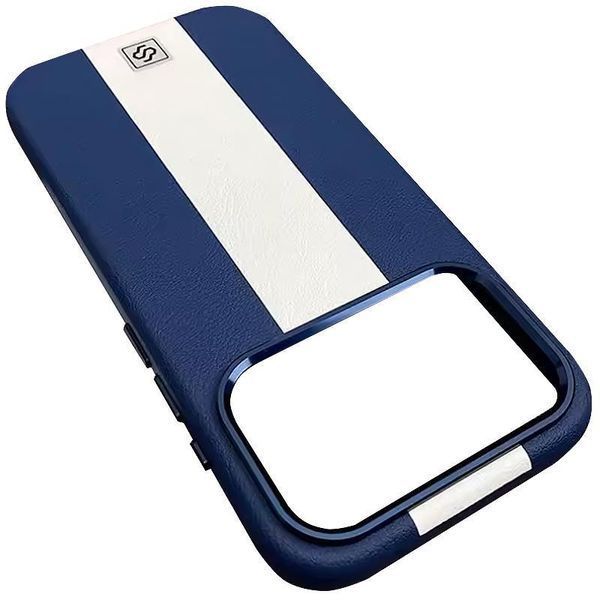 Кожаный чехол Rally with MagSafe для Apple iPhone 17 Pro Max (6.9") Blue / White 777-08074 фото