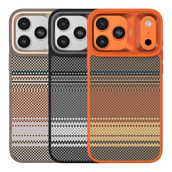 Чохол Kajsa Resort Collection Gradient Stripe with MagSafe для iPhone 17 Pro Max Orange Plus B-Ring 2020000507390 фото