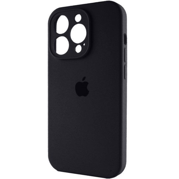 Силиконовый чехол с закрытой камерой для iPhone 14 Pro Black 666-00862 фото