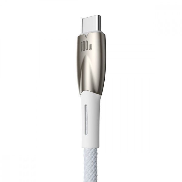 Кабель Baseus Glimmer Series Fast Charging Type-C 100W (1m) Blue CADH000403 фото