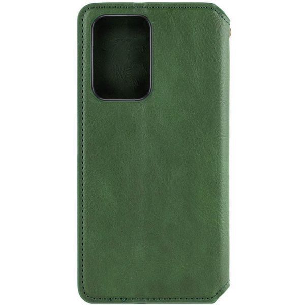 Шкіряний чохол-книжка GETMAN Cubic для Xiaomi Redmi 13 4G / Poco M6 4G Зелений 555-01668 фото