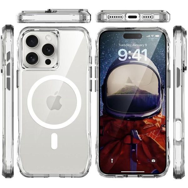 Чохол TPU Space Octagon with MagSafe для Apple iPhone 16 Pro (6.3") Clear 777-09048 фото
