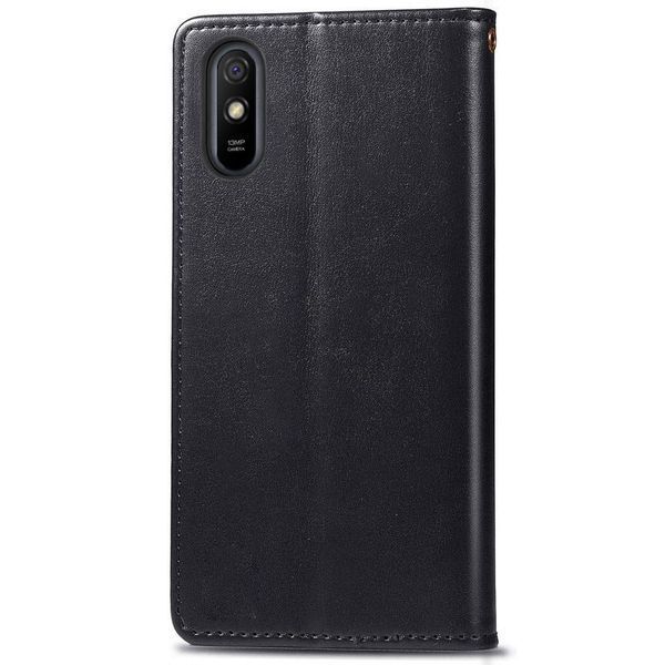 Шкіряний чохол-книжка GETMAN Gallant (PU) для Xiaomi Redmi 9A Black 777-06549 фото