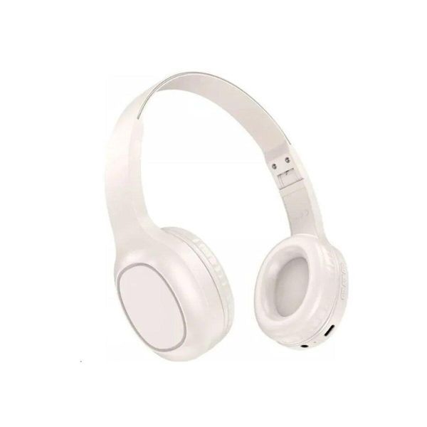 Бездротові накладні навушники HOCO W46 Charm BT headset Milky White 656-03812 фото