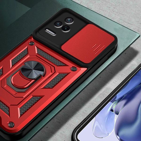 Ударостійкий чохол Camshield Serge Ring для Xiaomi Poco F4 Red 777-04566 фото