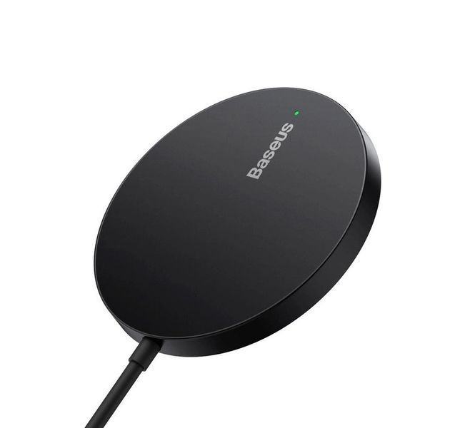 Бездротовий зарядний пристрій Baseus Simple Mini3 Magnetic Wireless Charger 15W Black CCJJ040001 фото