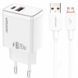 Сетевое зарядное устройство Amaya E67D PD20W+QC3.0 (1USB-A/1C) + кабель USB to MicroUSB white 656-08068 фото 1