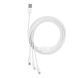 Кабель Baseus Superior Series USB to M+L+C 3.5A 1.5m White CAMLTYS-02 фото 2