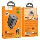 Сетевое зарядное устройство HOCO N40 Mighty single port PD20W Charger Set(C to iP) Black 656-01373 фото 5